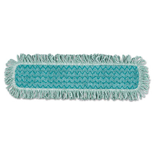 Rubbermaid Commercial HYGEN HYGEN Microfiber Fringed Dust Mop Pad  24w x 9d  Green (RCPQ42600GR00)
