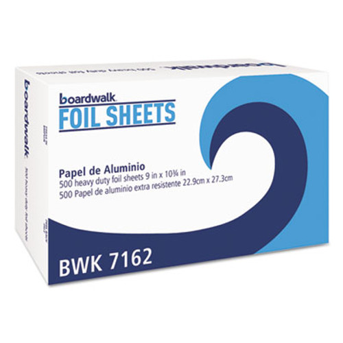 Boardwalk Standard Aluminum Foil Pop-Up Sheets  9  x 10 3 4   500 Box (BWK7162BX)