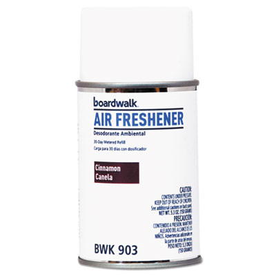 Boardwalk Metered Air Freshener Refill  Cinnamon Sunset  5 3 oz Aerosol  12 Carton (BWK903)