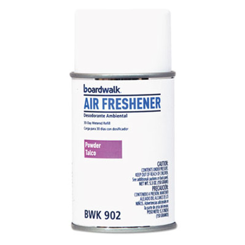Boardwalk Metered Air Freshener Refill  Powder Mist  5 3 oz Aerosol  12 Carton (BWK902)