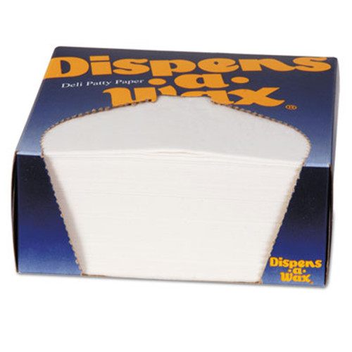 Dixie Dispens-A-Wax Waxed Deli Patty Paper  4 3 4 x 5  White  1000 Box (DXE434BX)