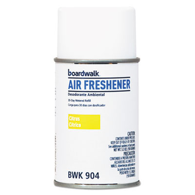 Boardwalk Metered Air Freshener Refill  Citrus Sunrise  5 3 oz Aerosol  12 Carton (BWK904)
