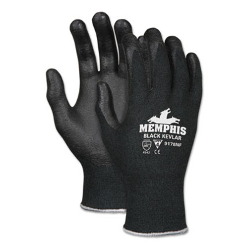 MCR Safety Kevlar Gloves 9178NF  Kevlar Nitrile Foam  Black  Large (CRW9178NFL)