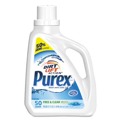 Purex Free and Clear Liquid Laundry Detergent  Unscented  75 oz Bottle  6 Carton (DIA2420006040CT)