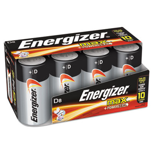 Energizer MAX Alkaline D Batteries  1 5V  8 Pack (EVEE95FP8)