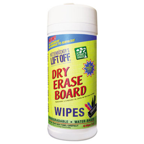 Motsenbocker's Lift-Off Dry Erase Cleaner Wipes  7 x 12  40 Canister (MOT42703EA)