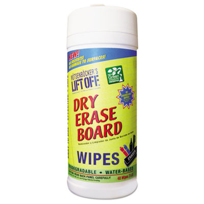 Motsenbocker's Lift-Off Dry Erase Cleaner Wipes  7 x 12  40 Canister (MOT42703EA)