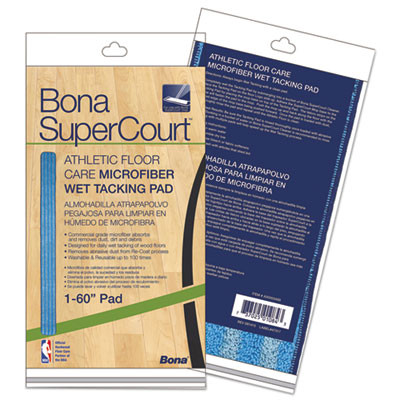 Bona SuperCourt Athletic Floor Care Microfiber Wet Tacking Pad  60   Light Dark Blue (BNAAX0003499)