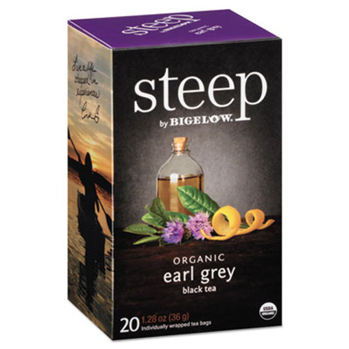 Bigelow steep Tea  Earl Grey  1 28 oz Tea Bag  20 Box (BTC17700)