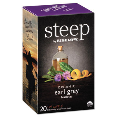Bigelow steep Tea  Earl Grey  1 28 oz Tea Bag  20 Box (BTC17700)