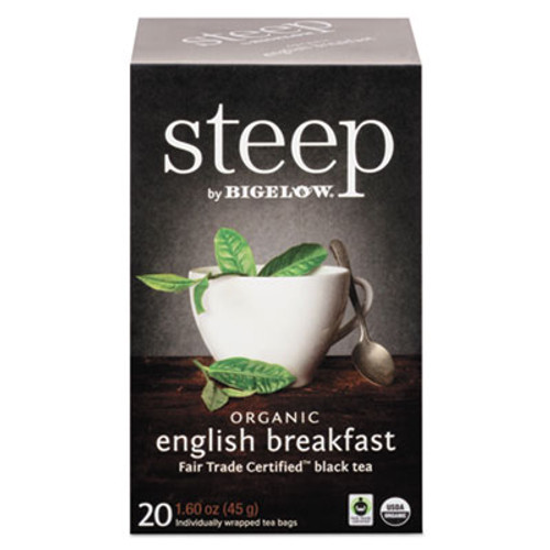 Bigelow steep Tea  English Breakfast  1 6 oz Tea Bag  20 Box (BTC17701)