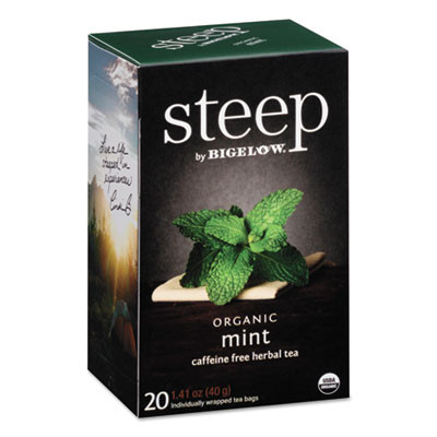 Bigelow steep Tea  Mint  1 41 oz Tea Bag  20 Box (BTC17709)