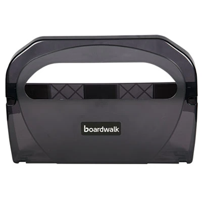 Boardwalk Toilet Seat Cover Dispenser  Plastic  17 1 4 x 3 1 8 x 11 3 4  Smoke Black (BWKTS510SBBWEA)