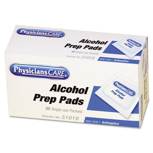 PhysiciansCare by First Aid Only First Aid Alcohol Pads  50 Box (FAO51019)