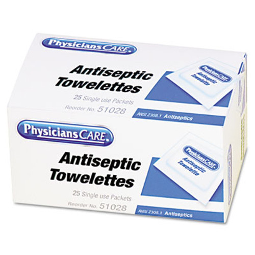 PhysiciansCare by First Aid Only First Aid Antiseptic Towelettes  25 Box (FAO51028)