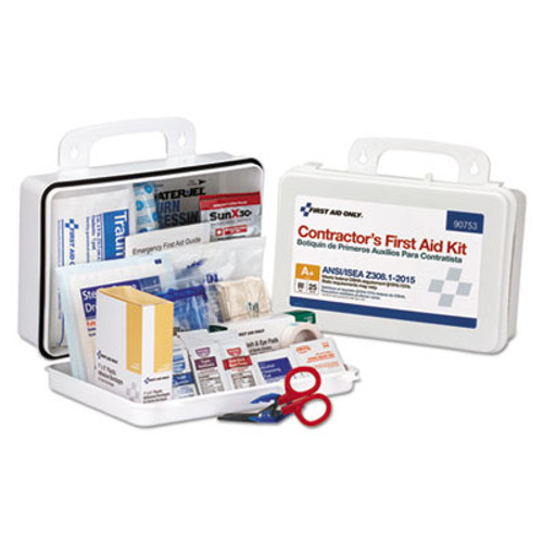 First Aid Only Contractor ANSI Class A  First Aid Kit for 25 People  128 Pieces (FAO90753)