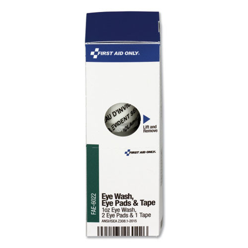 First Aid Only SmartCompliance Eyewash Set with Eyepads and Adhesive Tape (FAOFAE6022)