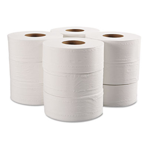 GEN Jumbo Bathroom Tissue  Septic Safe  2-Ply  White  650 ft  12 Roll Carton (GEN29B)