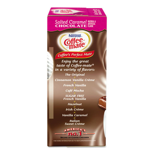 Coffee mate Liquid Coffee Creamer  Salted Caramel Chocolate  0 38 oz Mini Cups  50 Box (NES77197)