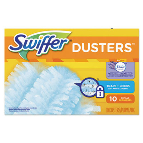 Swiffer Refill Dusters  Dust Lock Fiber  Light Blue  Lavender Vanilla Scent  10 Box (PGC21461BX)