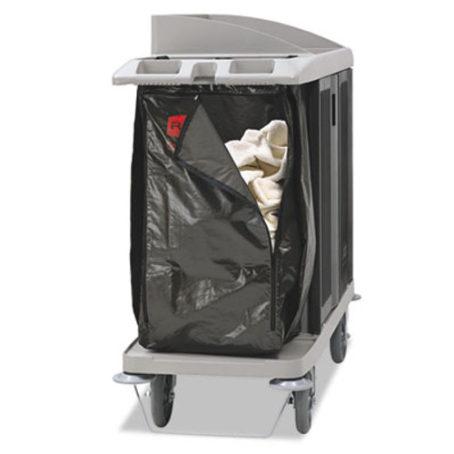 Rubbermaid Commercial Zippered Vinyl Cleaning Cart Bag  25 gal  17  x 33   Brown (RCP1966885)