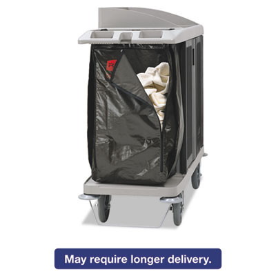 Rubbermaid Commercial Zippered Vinyl Cleaning Cart Bag  25 gal  17  x 33   Brown (RCP1966885)