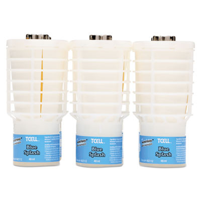 Rubbermaid Commercial TCell Microtrans Odor Neutralizer Refill  Blue Splash  48 ml  6 Carton (RCP402112)