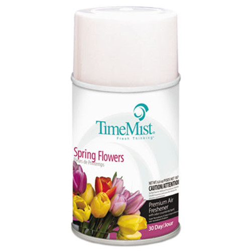 TimeMist Premium Metered Air Freshener Refill  Spring Flowers  5 3 oz Aerosol  12 Carton (TMS1042712)