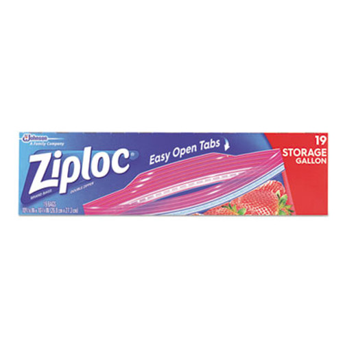 Ziploc Double Zipper Storage Bags, 2 gal., 1.75 mil, 100-Pack, Clear