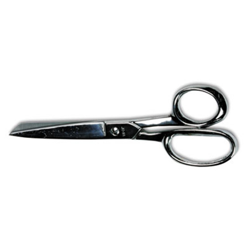 Clauss Hot Forged Carbon Steel Shears  8  Long  3 88  Cut Length  Nickel Straight Handle (ACM10257)