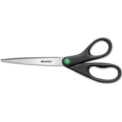 Westcott KleenEarth Scissors  9  Long  3 75  Cut Length  Black Straight Handle (ACM13138)