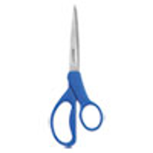 Westcott Preferred Line Stainless Steel Scissors  8  Long  3 5  Cut Length  Blue Straight Handles  2 Pack (ACM15452)