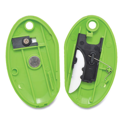 Westcott Compact Safety Ceramic Blade Box Cutter  2 5   Retractable Blade  Green (ACM16474)