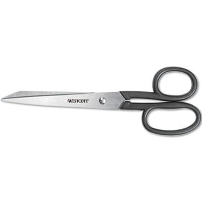 Westcott Kleencut Stainless Steel Shears  8  Long  3 75  Cut Length  Black Straight Handle (ACM19018)