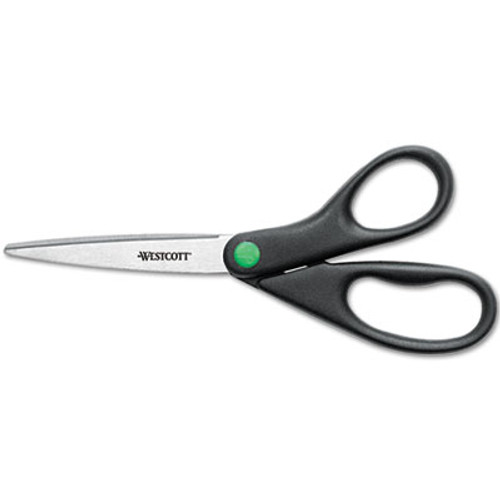 Westcott KleenEarth Scissors  8  Long  3 25  Cut Length  Black Straight Handle (ACM41418)