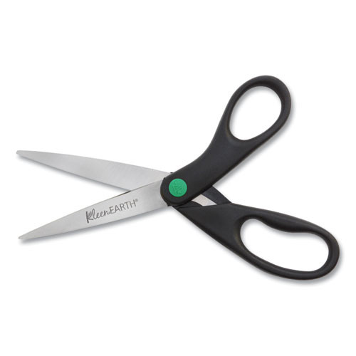 Westcott KleenEarth Scissors  8  Long  3 25  Cut Length  Black Straight Handle (ACM41418)