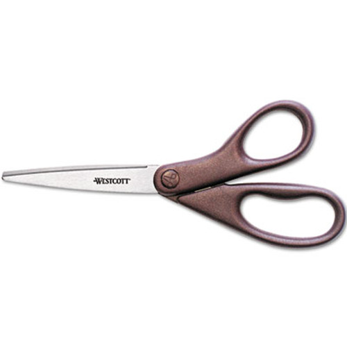 Westcott Design Line Straight Stainless Steel Scissors  8  Long  3 13  Cut Length  Burgundy Straight Handle (ACM41511)