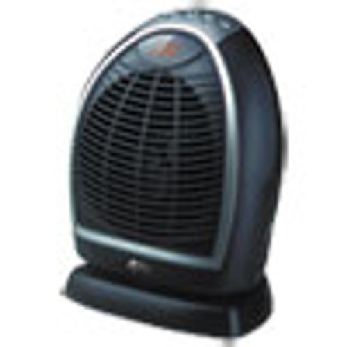 Alera Digital Fan-Forced Oscillating Heater  1500W  9 1 4  x 7  x 11 3 4   Black (ALEHEFF12B)