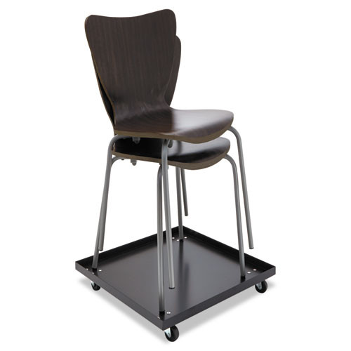 Alera Stacking Chair Dolly  22 44w x 22 44d x 3 93h  Black (ALESCCART)