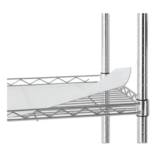 Alera 3-Shelf Wire Cart with Liners  34 5w x 18d x 40h  Silver  600-lb Capacity (ALESW333018SR)