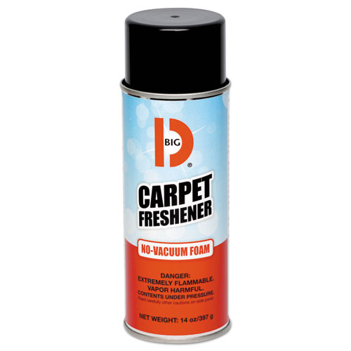 Big D Industries No-Vacuum Carpet Freshener  Fresh Scent  14 oz Aerosol  12 Carton (BGD241)