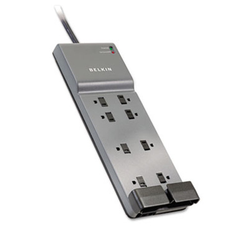 Belkin Home Office Surge Protector  8 Outlets  6 ft Cord  3390 Joules  White (BLKBE10820006)