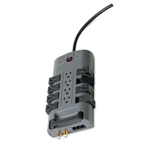 Belkin Pivot Plug Surge Protector  12 Outlets  8 ft Cord  4320 Joules  Gray (BLKBP11223008)
