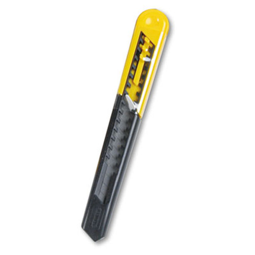 Stanley Straight Handle Knife w Retractable 13 Point Snap-Off Blade  Yellow Gray (BOS10150)