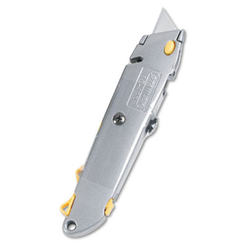 Stanley Quick-Change Utility Knife w Retractable Blade   Twine Cutter  Gray (BOS10499)
