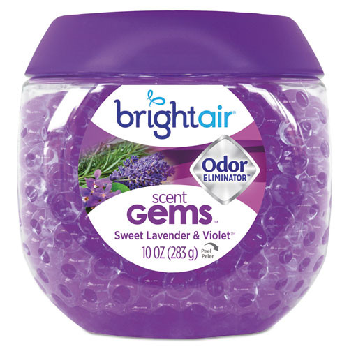 BRIGHT Air Scent Gems Odor Eliminator  Sweet Lavender   Violet  10 oz (BRI900426EA)