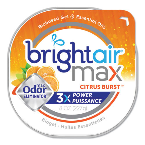 BRIGHT Air Max Odor Eliminator Air Freshener  Citrus Burst  8 oz  6 Carton (BRI900436)