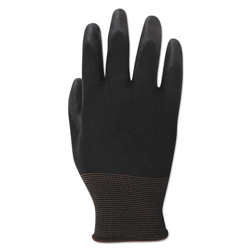 Boardwalk Palm Coated Cut-Resistant HPPE Glove  Salt   Pepper Black  Size 8  Medium   1 DZ (BWK000298)