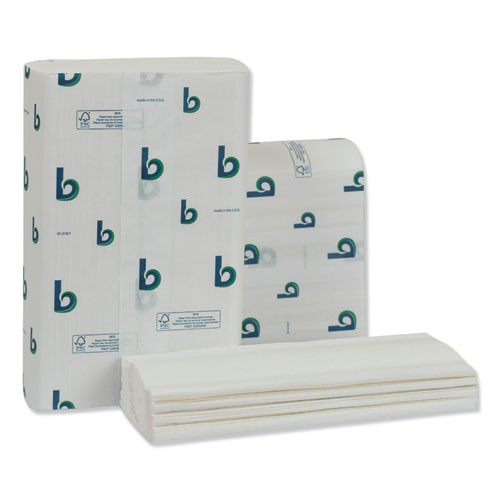 Boardwalk Structured Multifold Towels  1-Ply  9 x 9 5  White  250 Pack  16 Packs Carton (BWK6204)