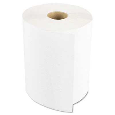Boardwalk Hardwound Paper Towels  8  x 800ft  1-Ply  White  6 Rolls Carton (BWK6254B)